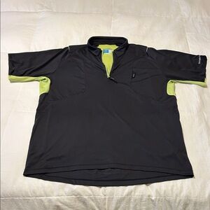Shimano Women's Black Polo with Lime Highlights